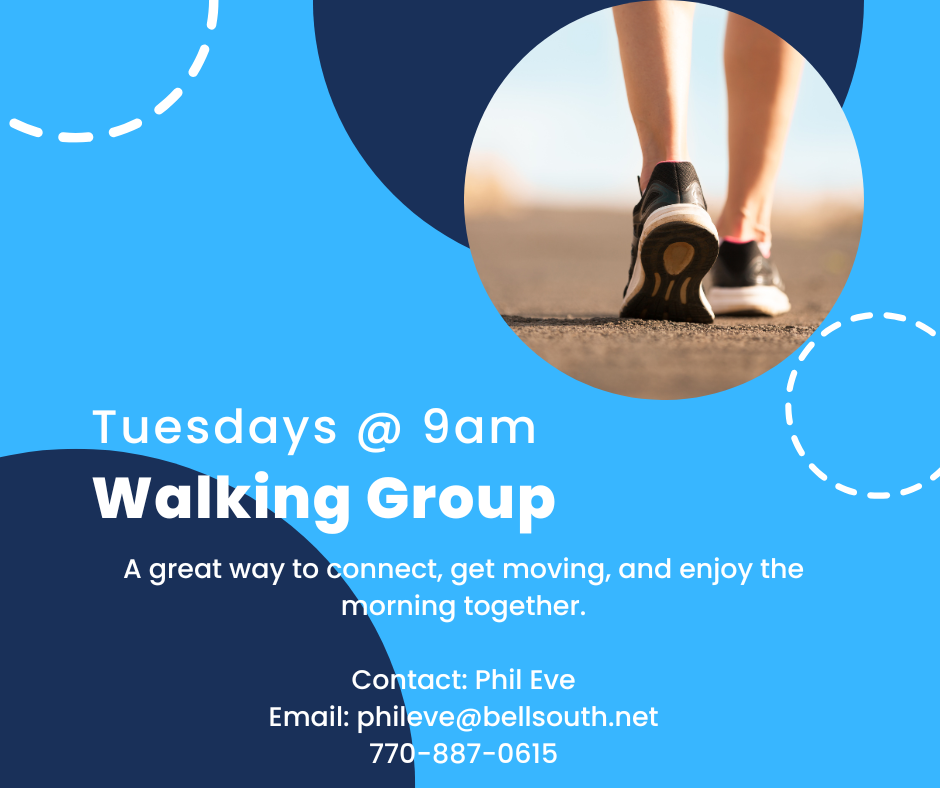 Blue White National Walking Day Facebook Post