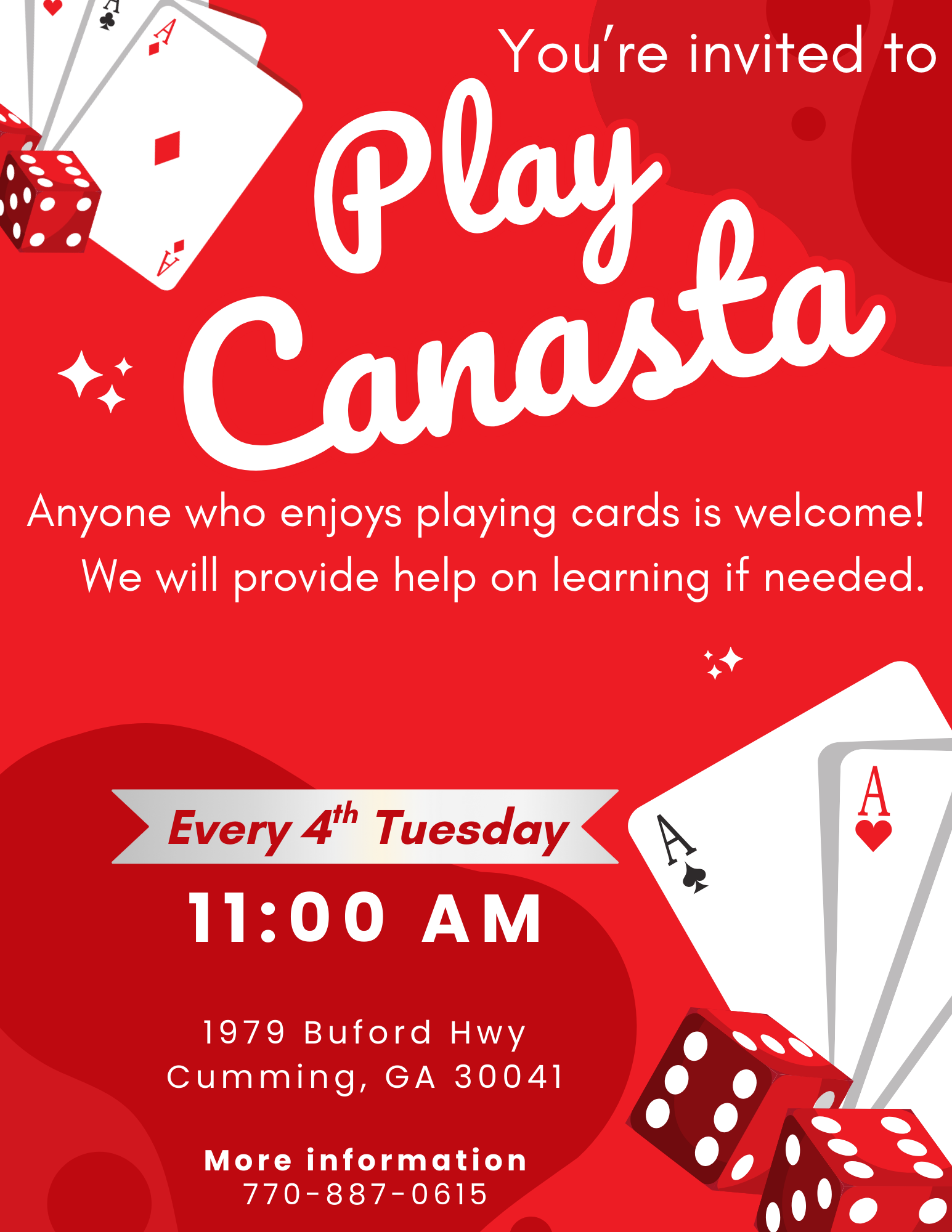 Red And White Playful Illustrative Game Night Flyer