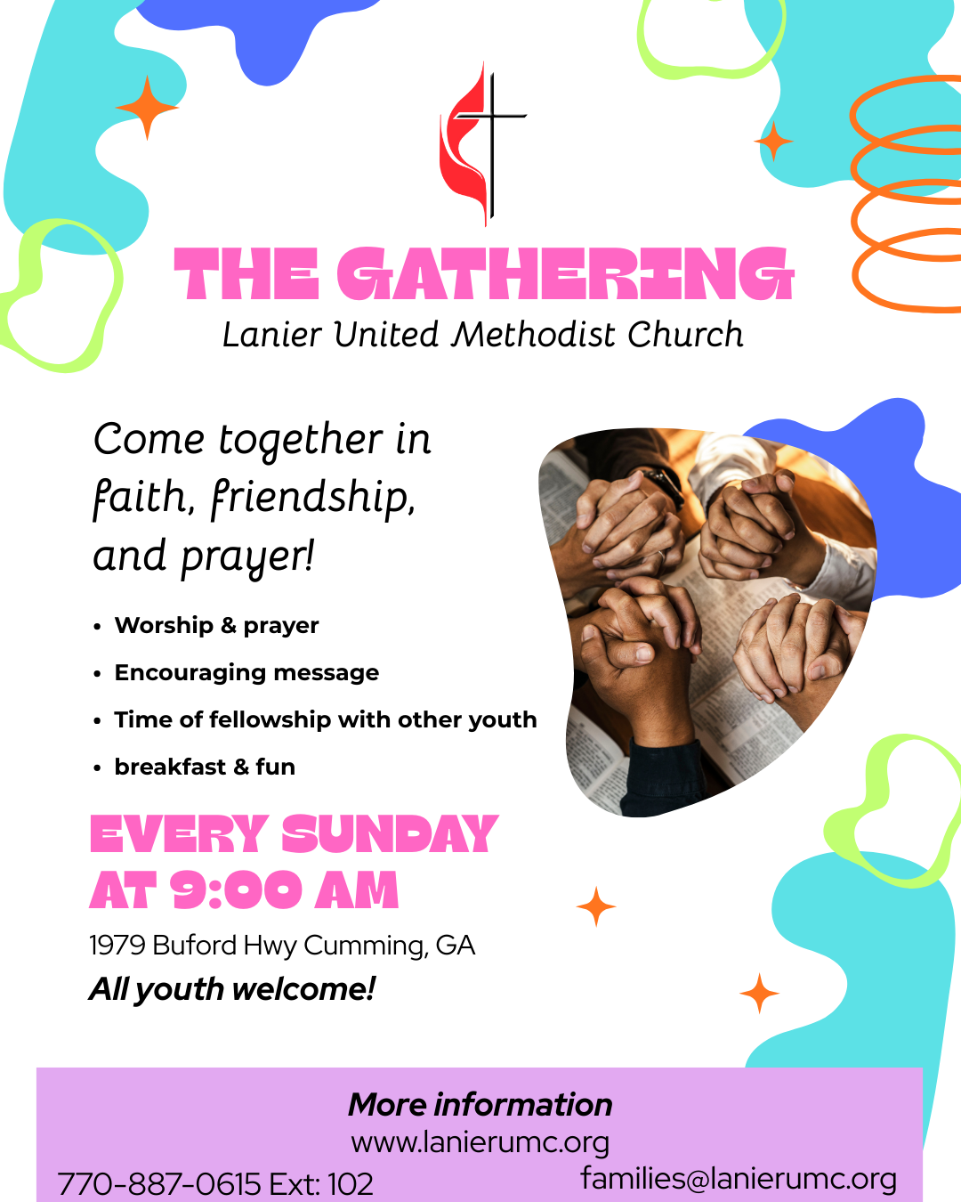 The Gathering Youth Group Meeting Sundays